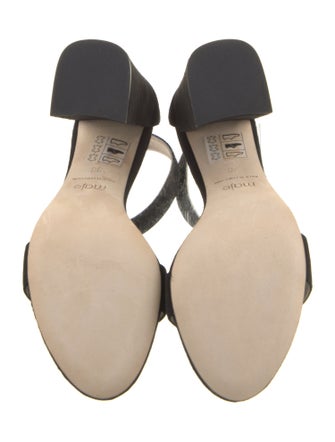 Maje Suede Crystal Embellishments Sandals