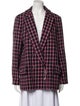 Maje Plaid Print Blazer