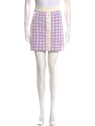 Maje Plaid Print Mini Skirt