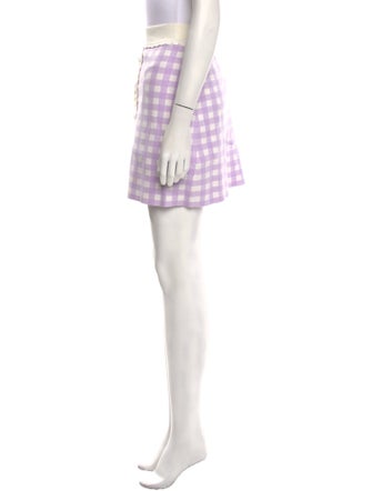 Maje Plaid Print Mini Skirt