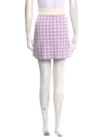 Maje Plaid Print Mini Skirt