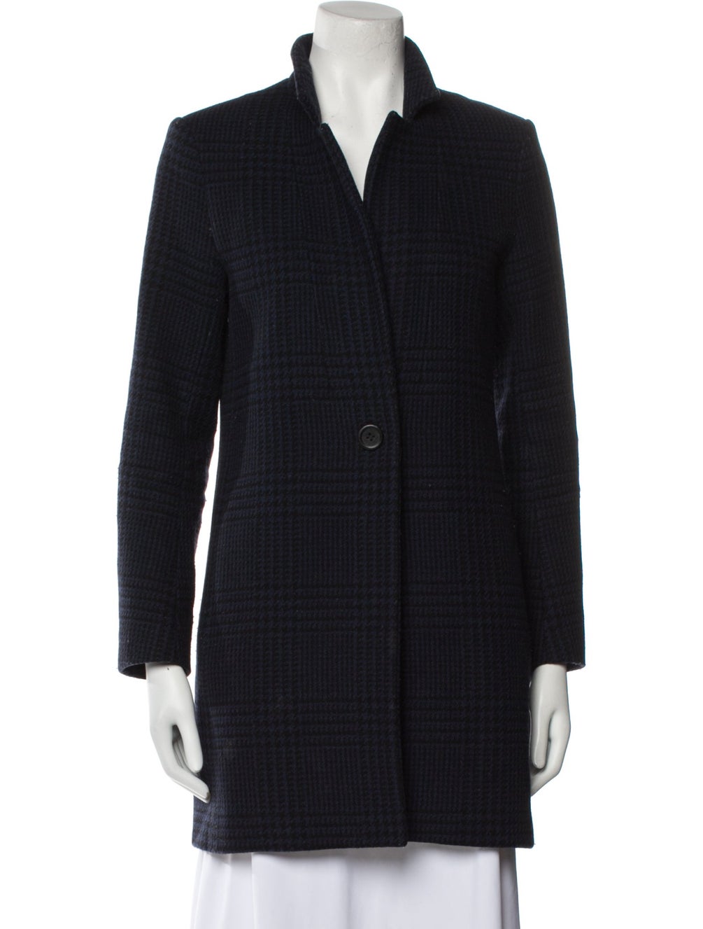 Maje Wool Plaid Print Coat - Blue Coats, Clothing - W2M148564 | The ...