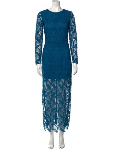 Maje Dresses Lace Pattern Long Dress S