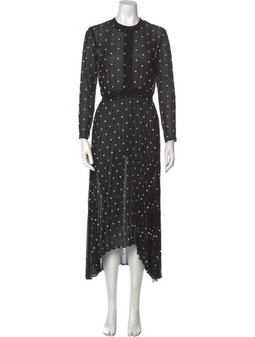 Maje Dresses Polka Dot Print Long Dress XS