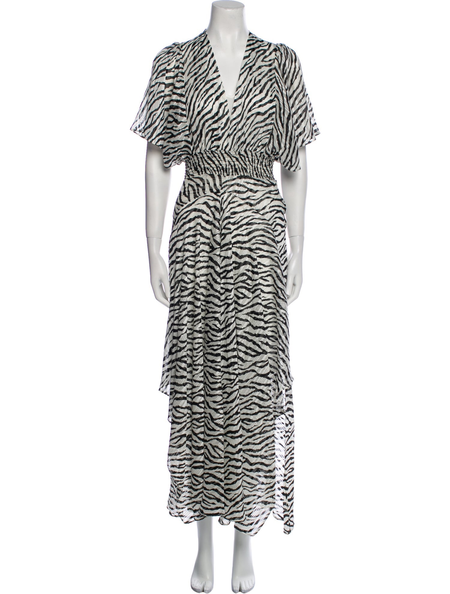 Maje Printed Long Dress w/ Tags
