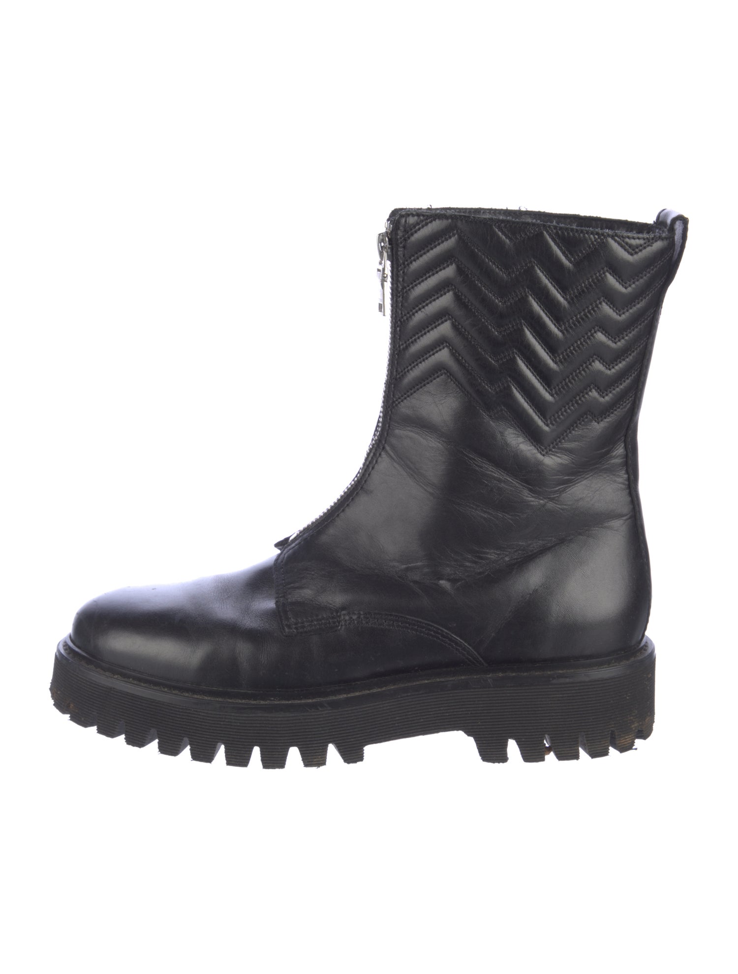 Maje Leather Combat Boots