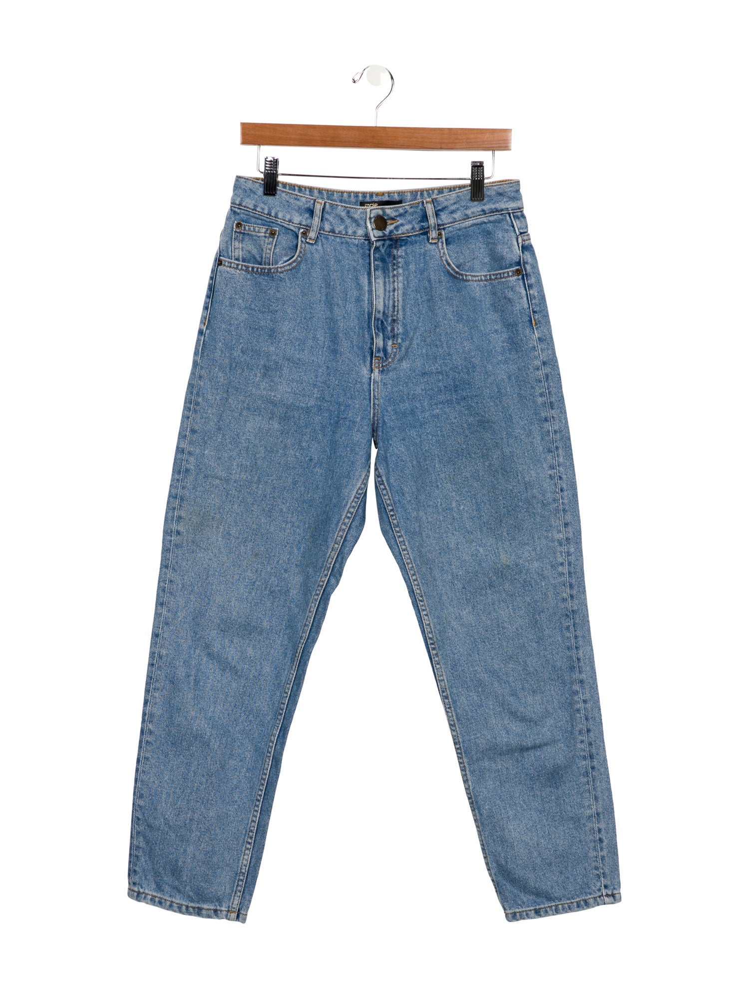 Maje High-Rise Straight Leg Jeans