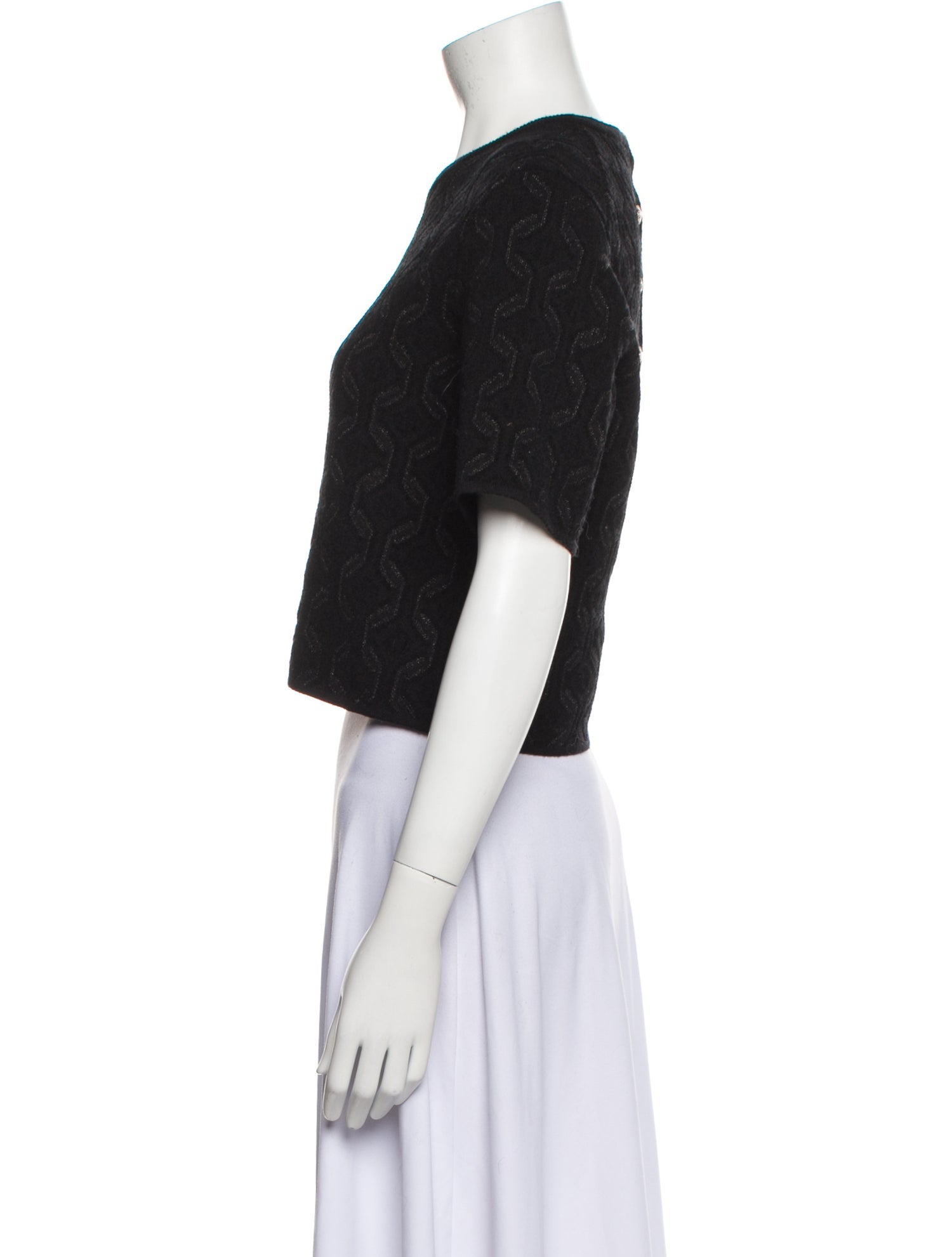 Maje Printed Crew Neck Sweater