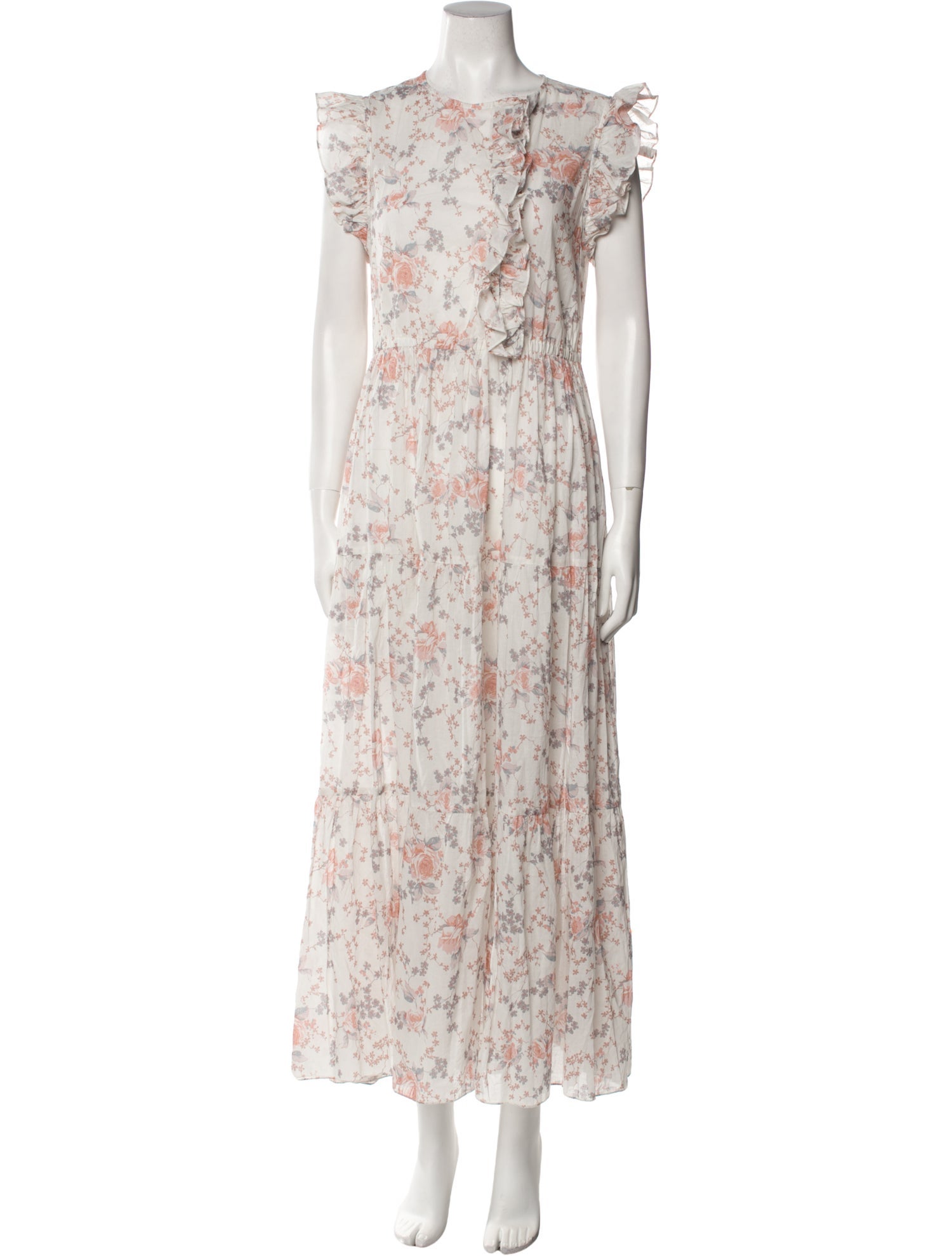 Maje Floral Print Long Dress