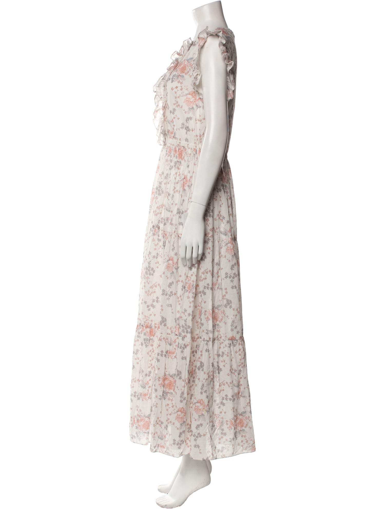Maje Floral Print Long Dress