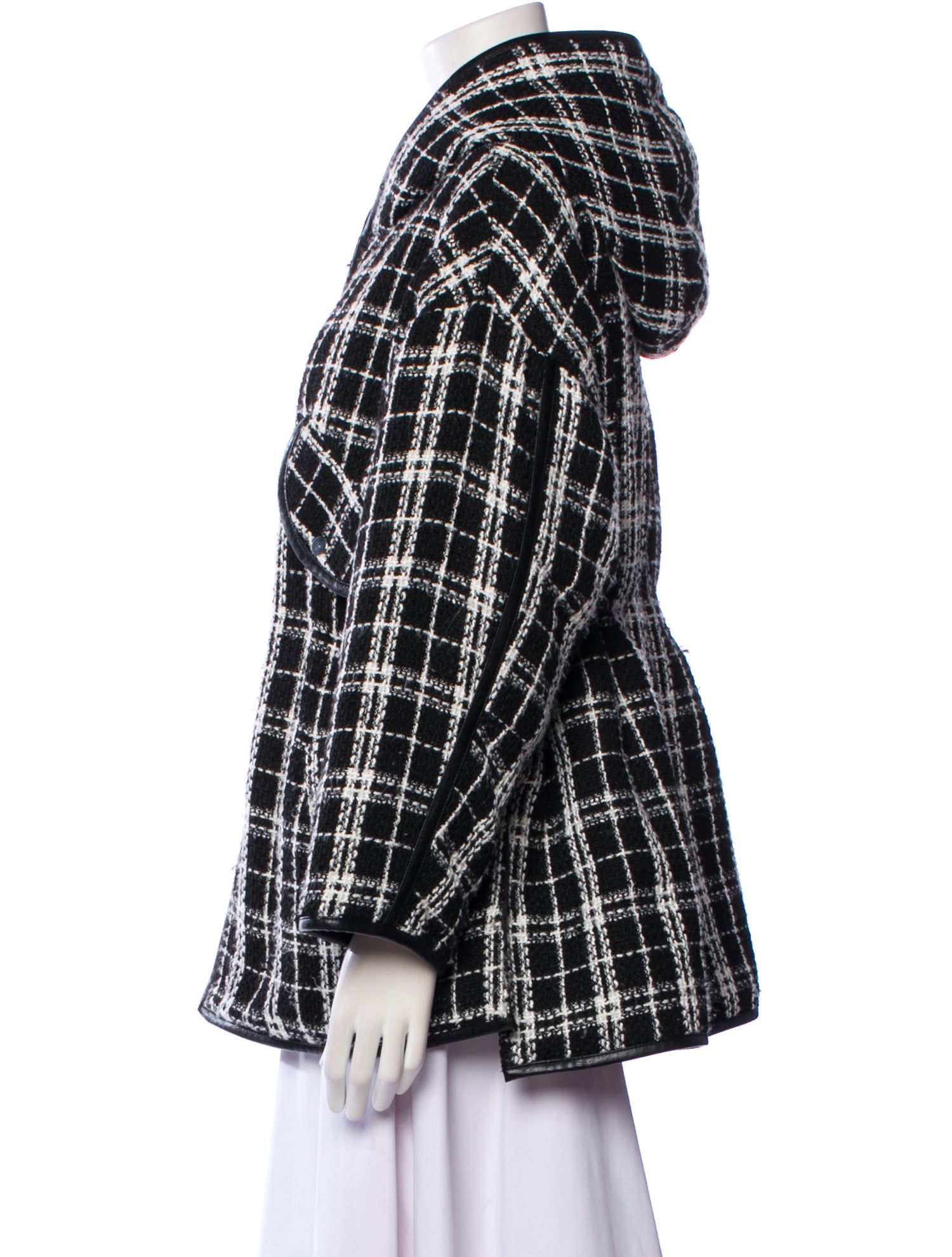 Maje Plaid Print Coat