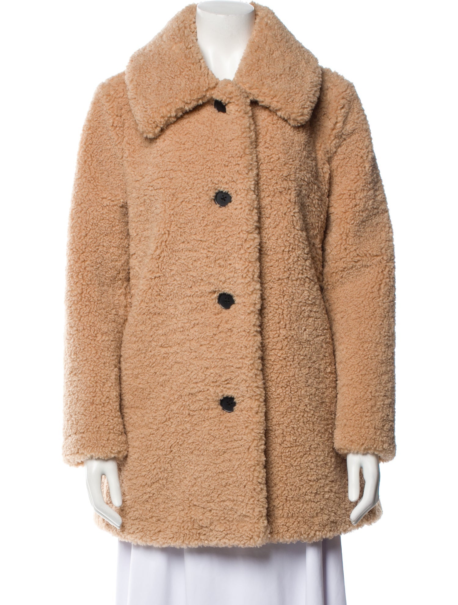 Maje Faux Shearling Faux Fur Coat