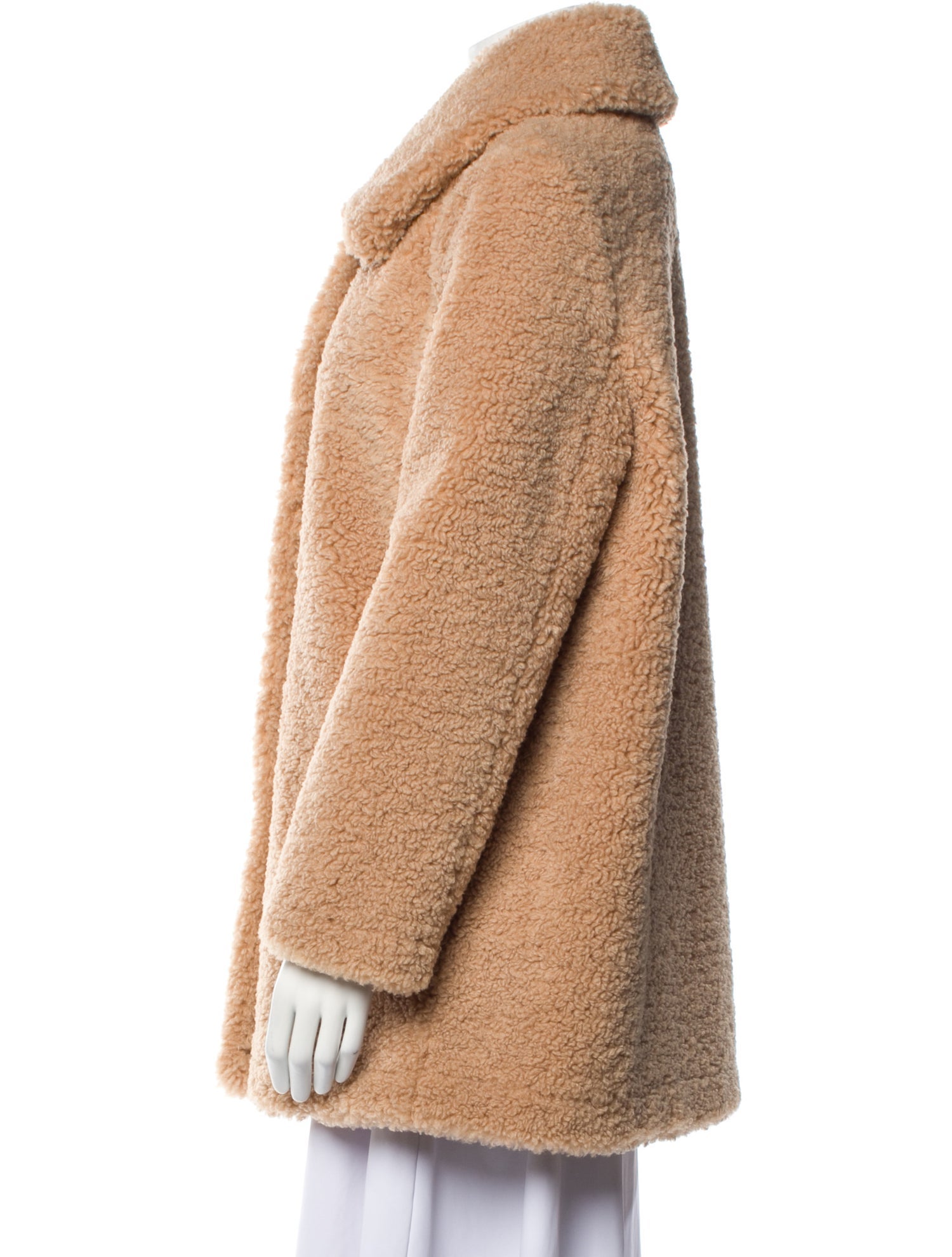 Maje Faux Shearling Faux Fur Coat