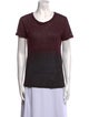 Maje Linen Scoop Neck T-Shirt