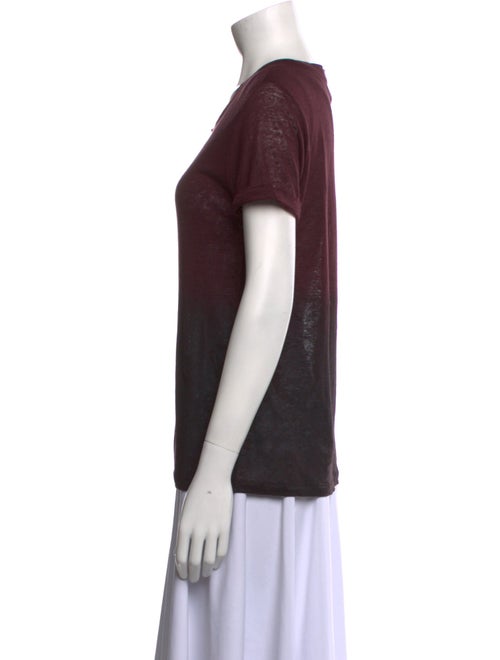Maje Linen Scoop Neck T-Shirt