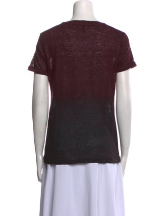 Maje Linen Scoop Neck T-Shirt