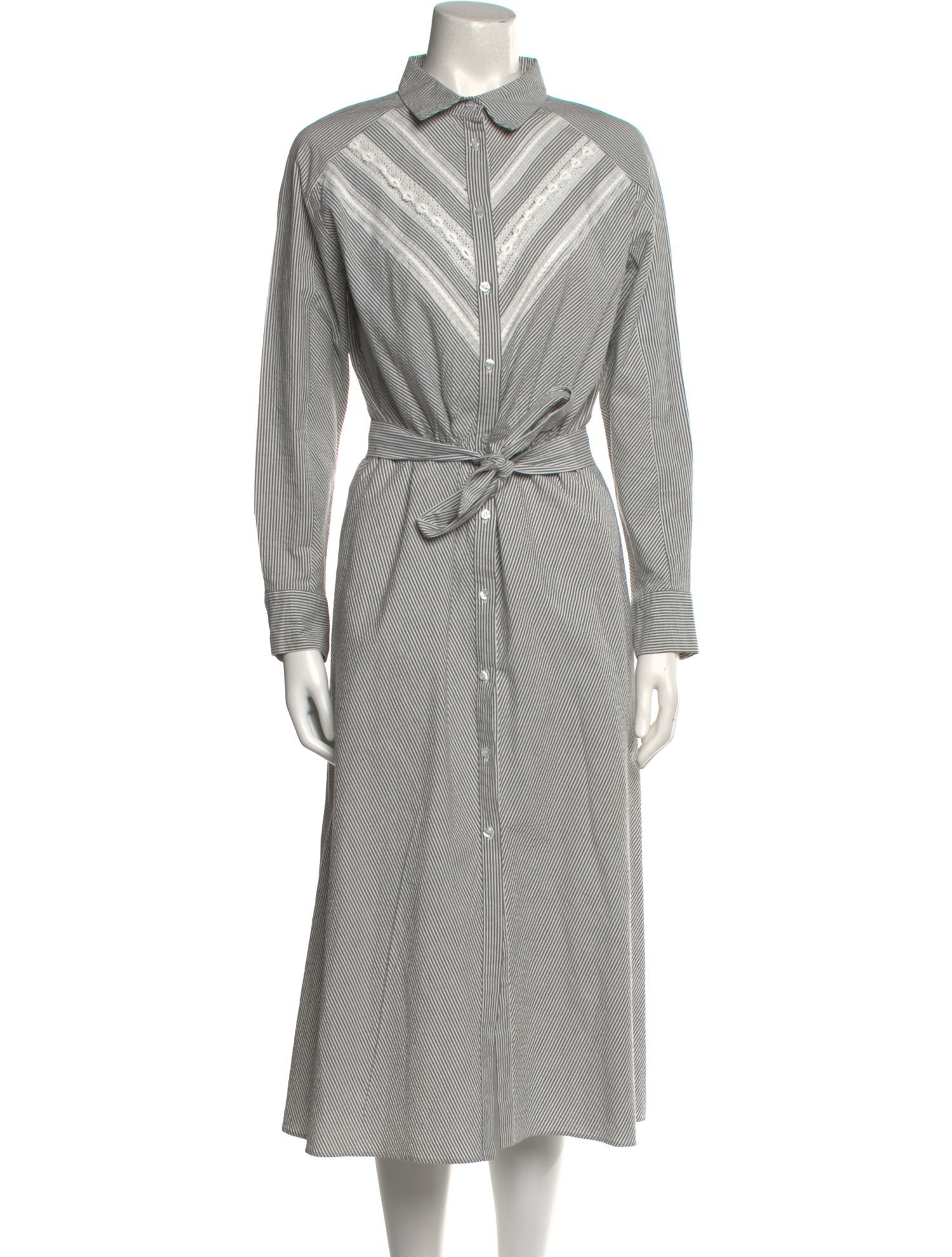 Maje Striped Long Dress