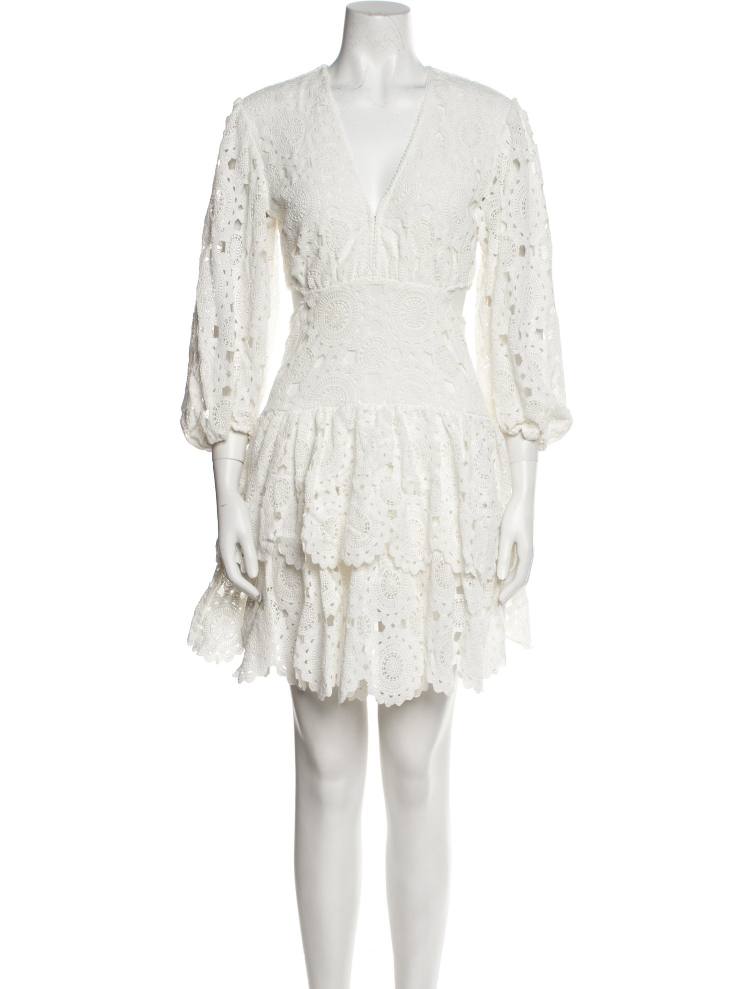 Maje Lace Pattern Mini Dress