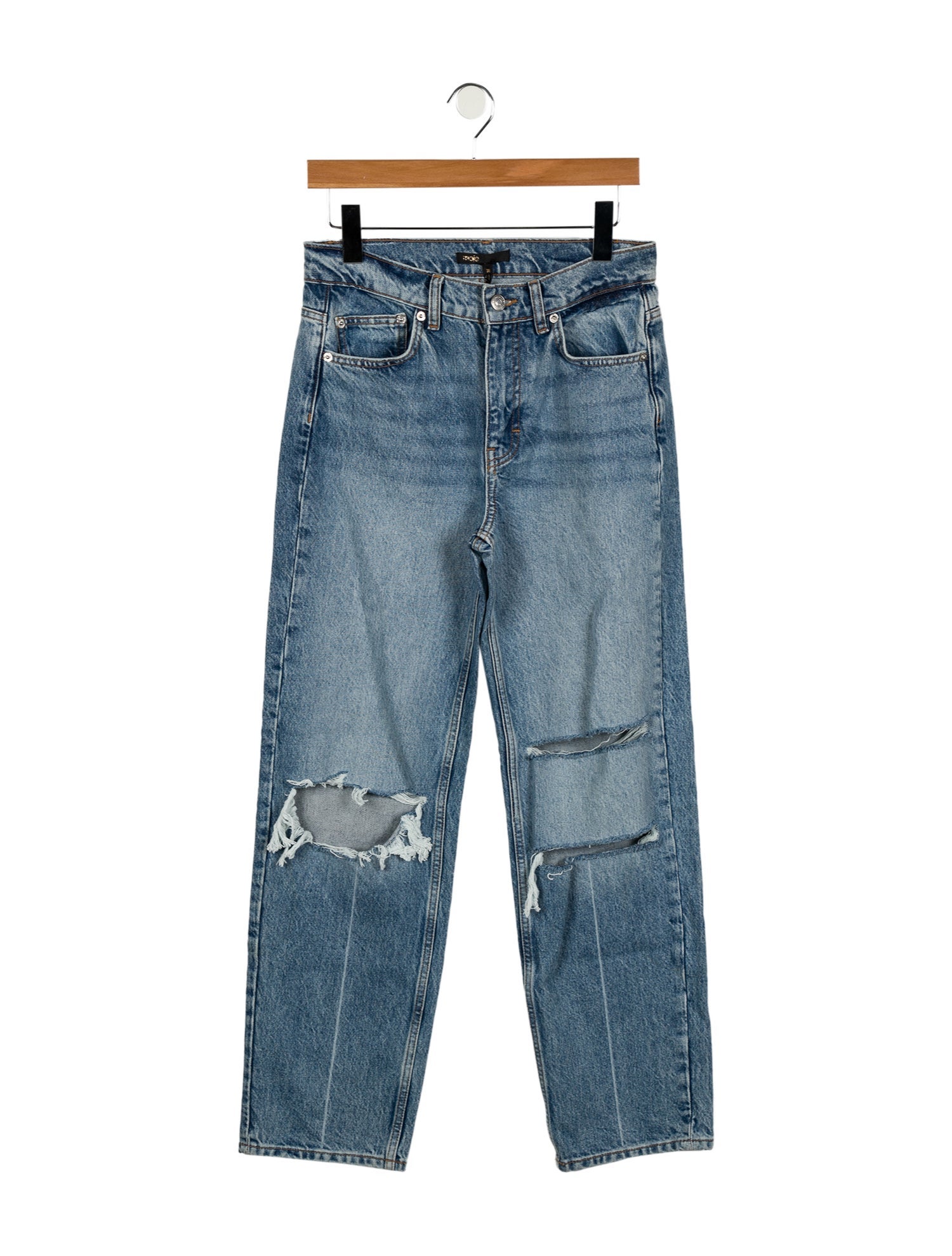 Maje High-Rise Straight Leg Jeans w/ Tags