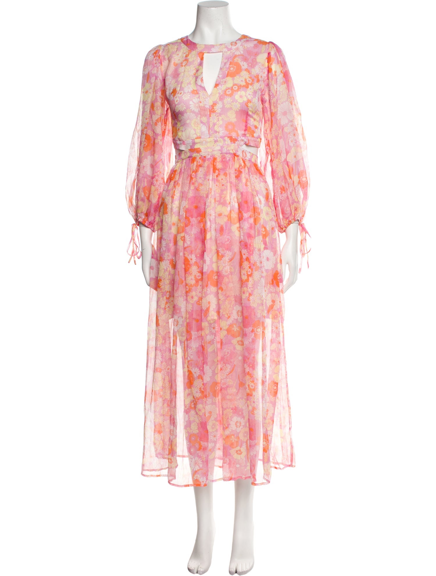 Maje Floral Print Long Dress w/ Tags