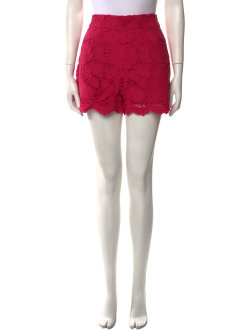 Maje Lace Pattern Mini Shorts