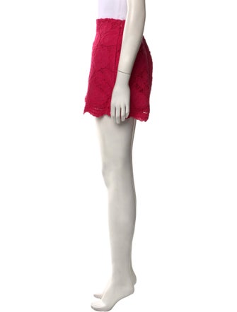 Maje Lace Pattern Mini Shorts