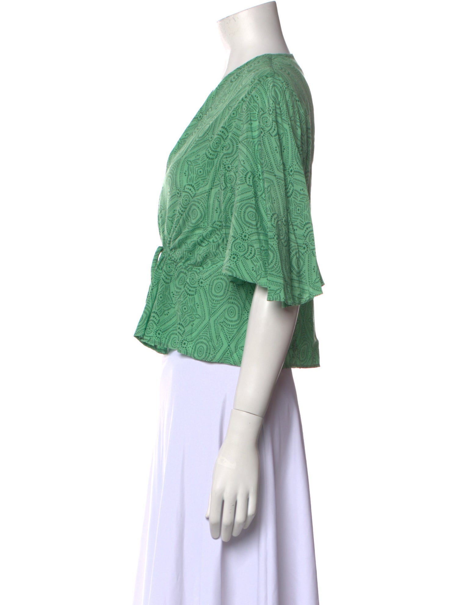 Maje V-Neck Short Sleeve Crop Top w/ Tags