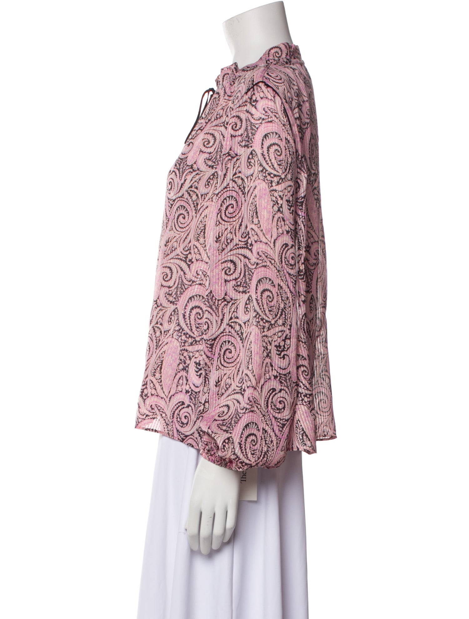 Maje Printed Mock Neck Blouse w/ Tags