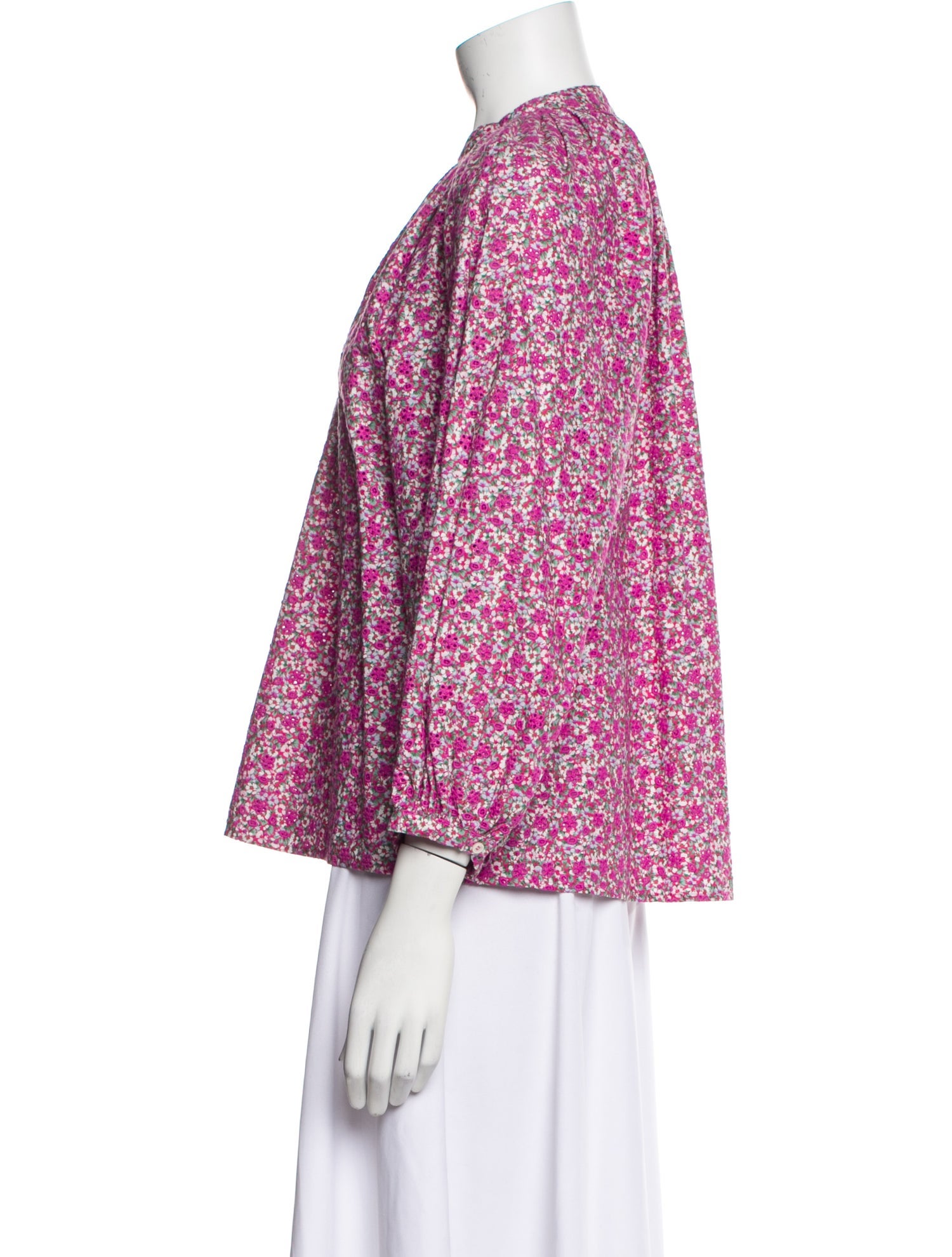 Maje Floral Print Mock Neck Blouse w/ Tags