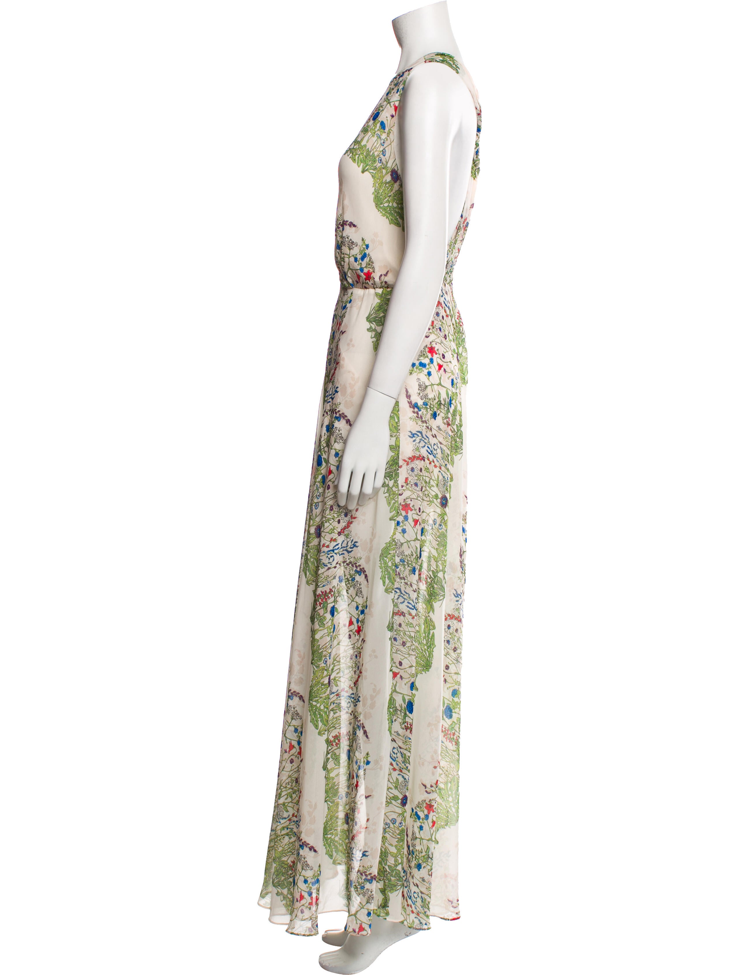 Maje Floral Print Long Dress