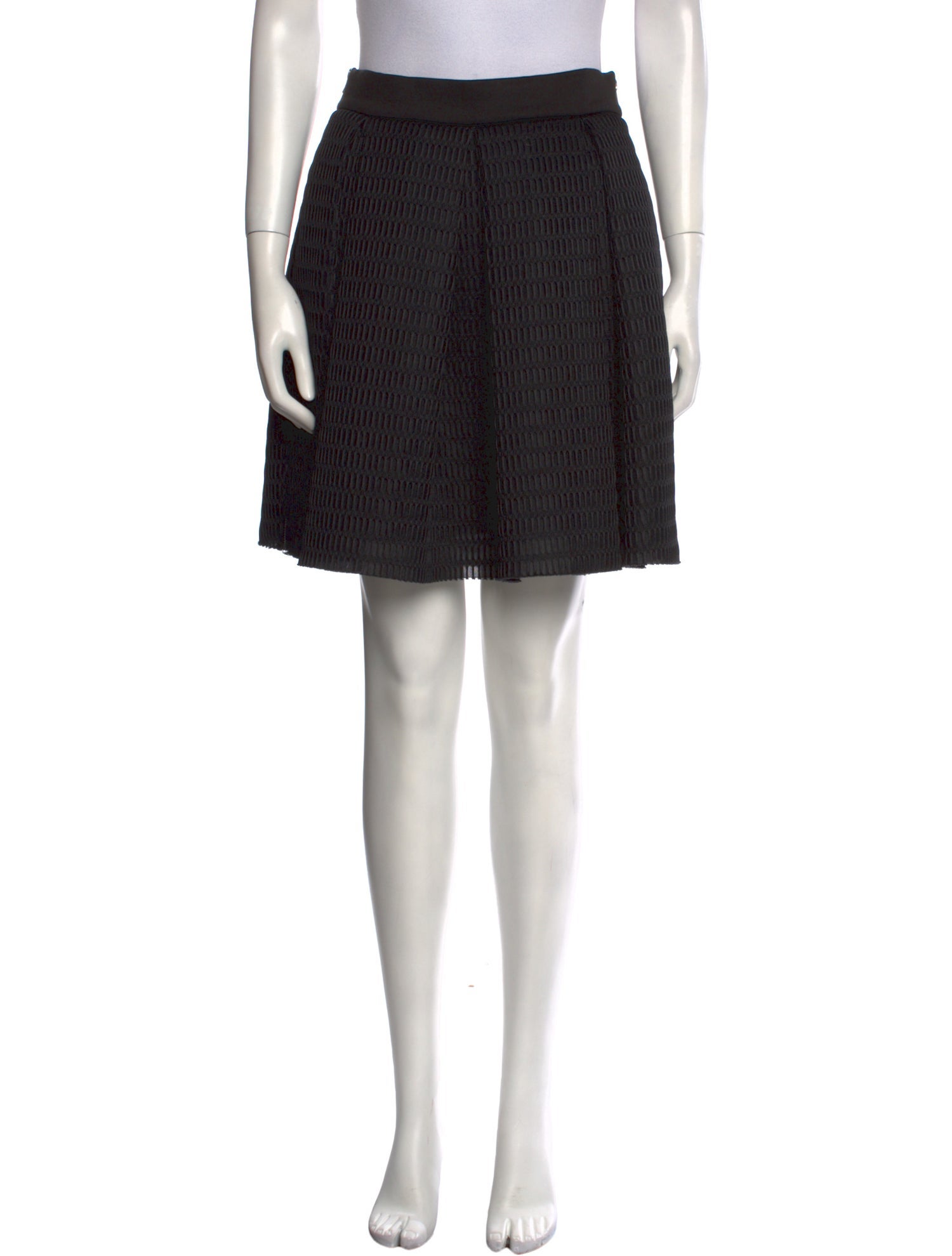 Maje Pleated Accents Mini Skirt