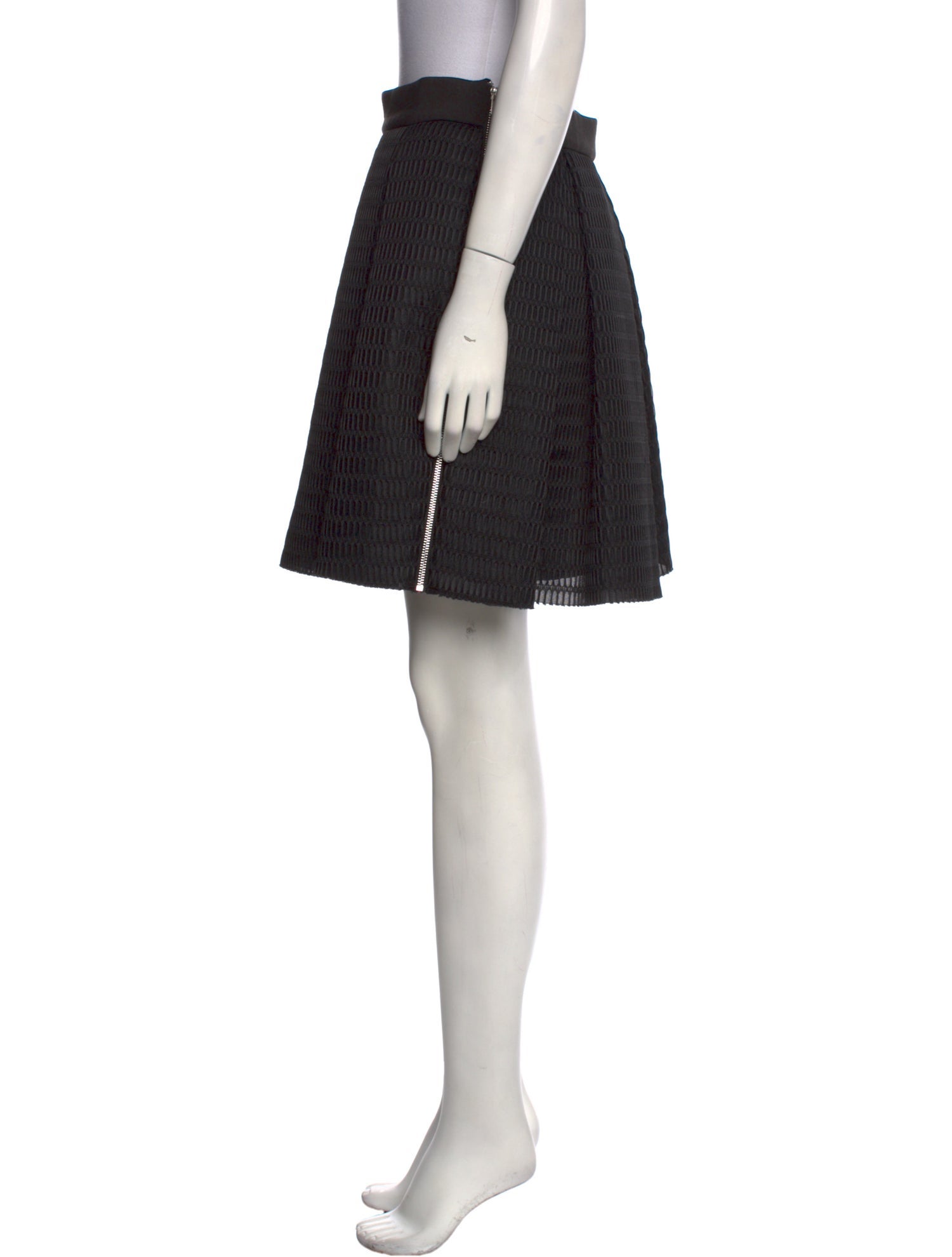 Maje Pleated Accents Mini Skirt