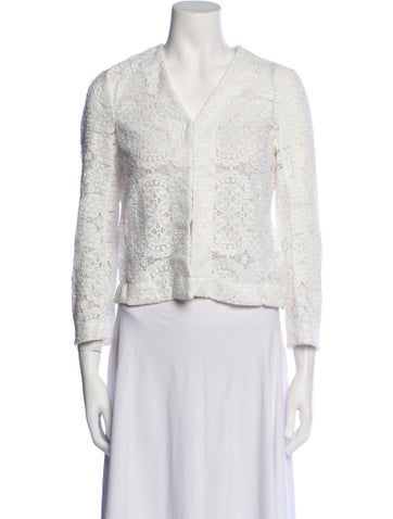 Maje Jackets Lace Pattern Jacket S