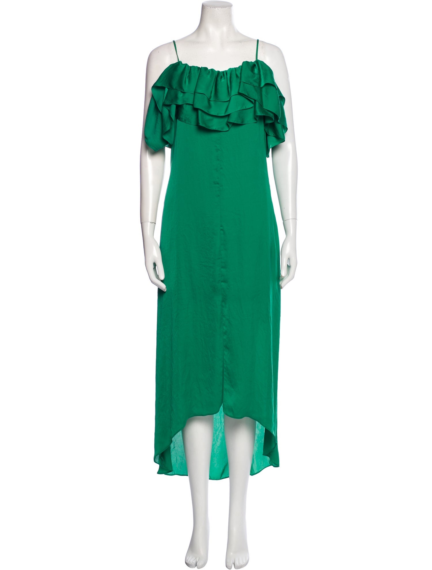 Maje Square Neckline Midi Length Dress