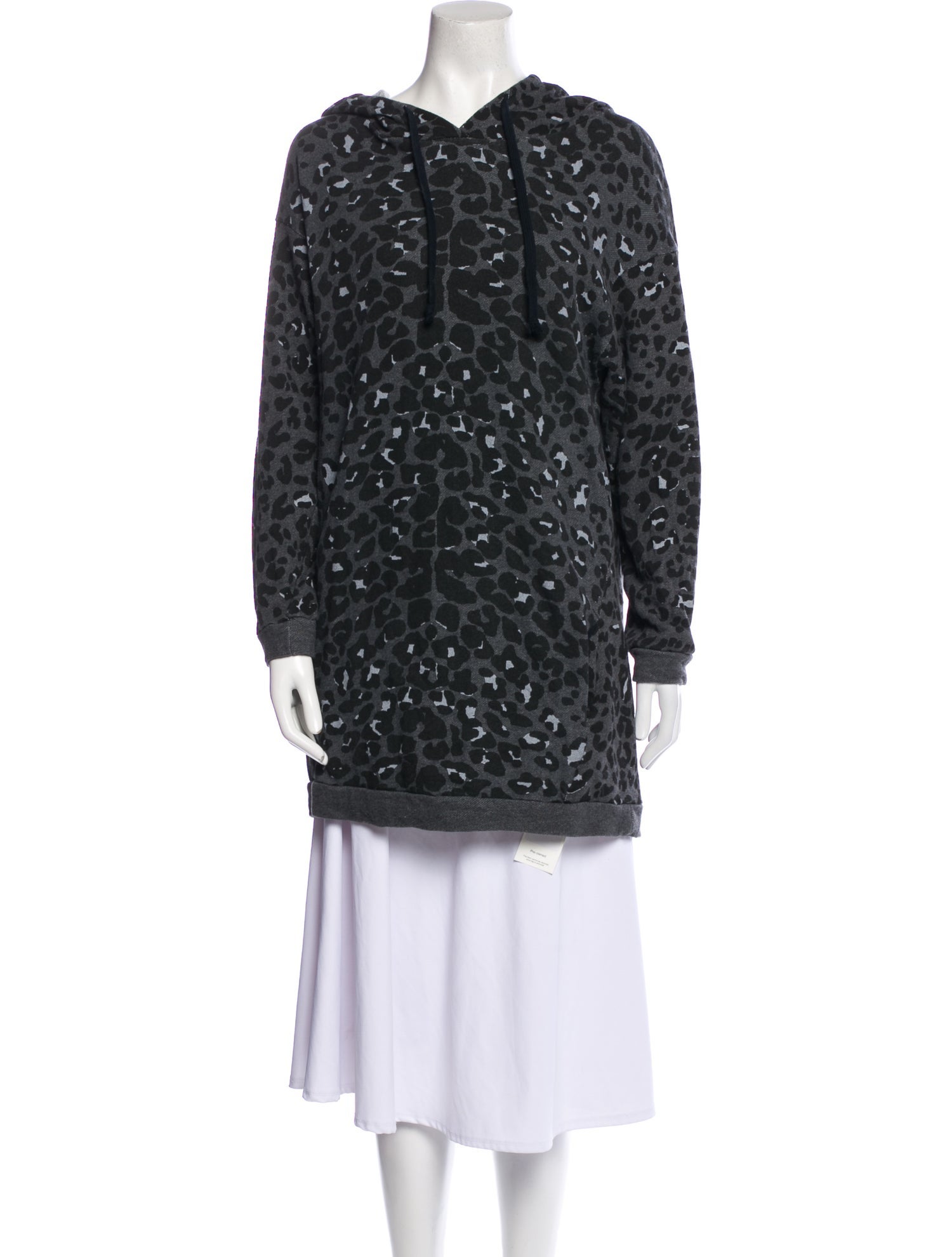 Maje Printed Crew Neck Tunic
