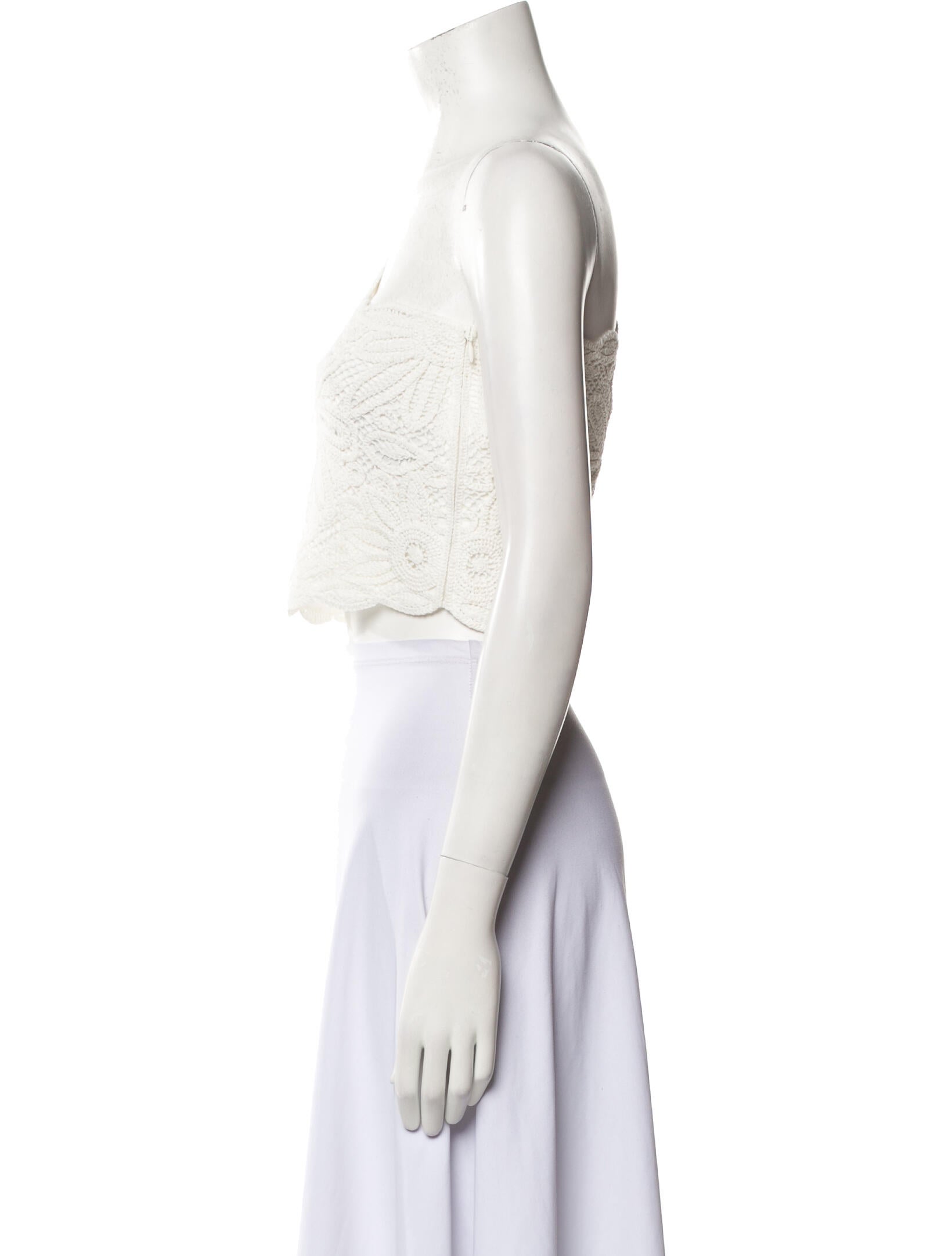 Maje One-Shoulder Sleeveless Crop Top