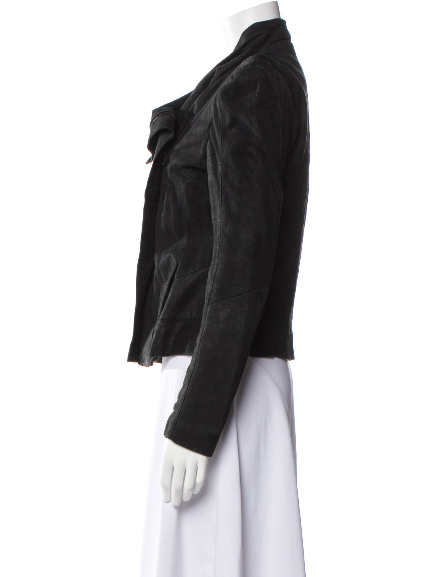 Maje Lamb Leather Biker Jacket