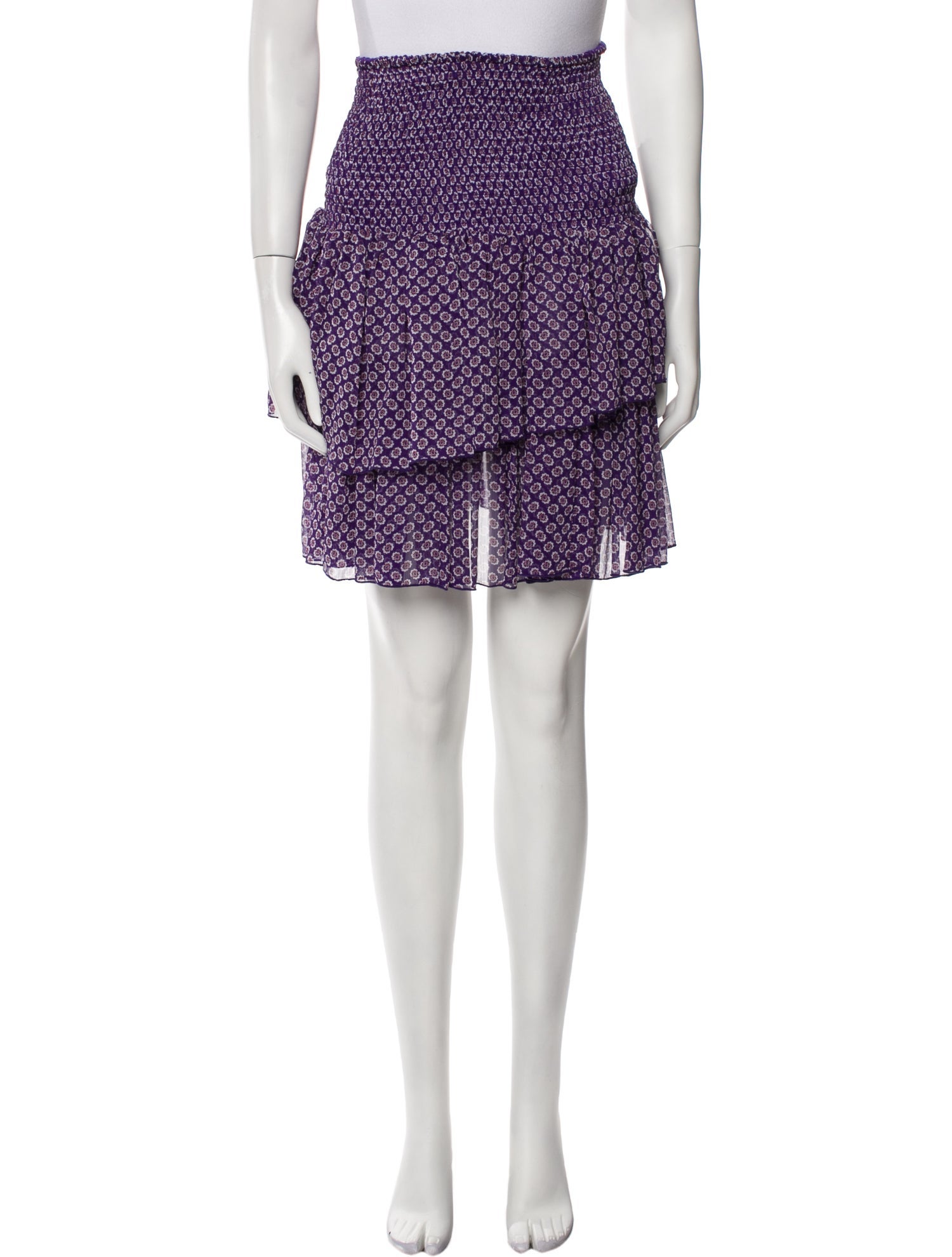 Maje Floral Print Knee-Length Skirt