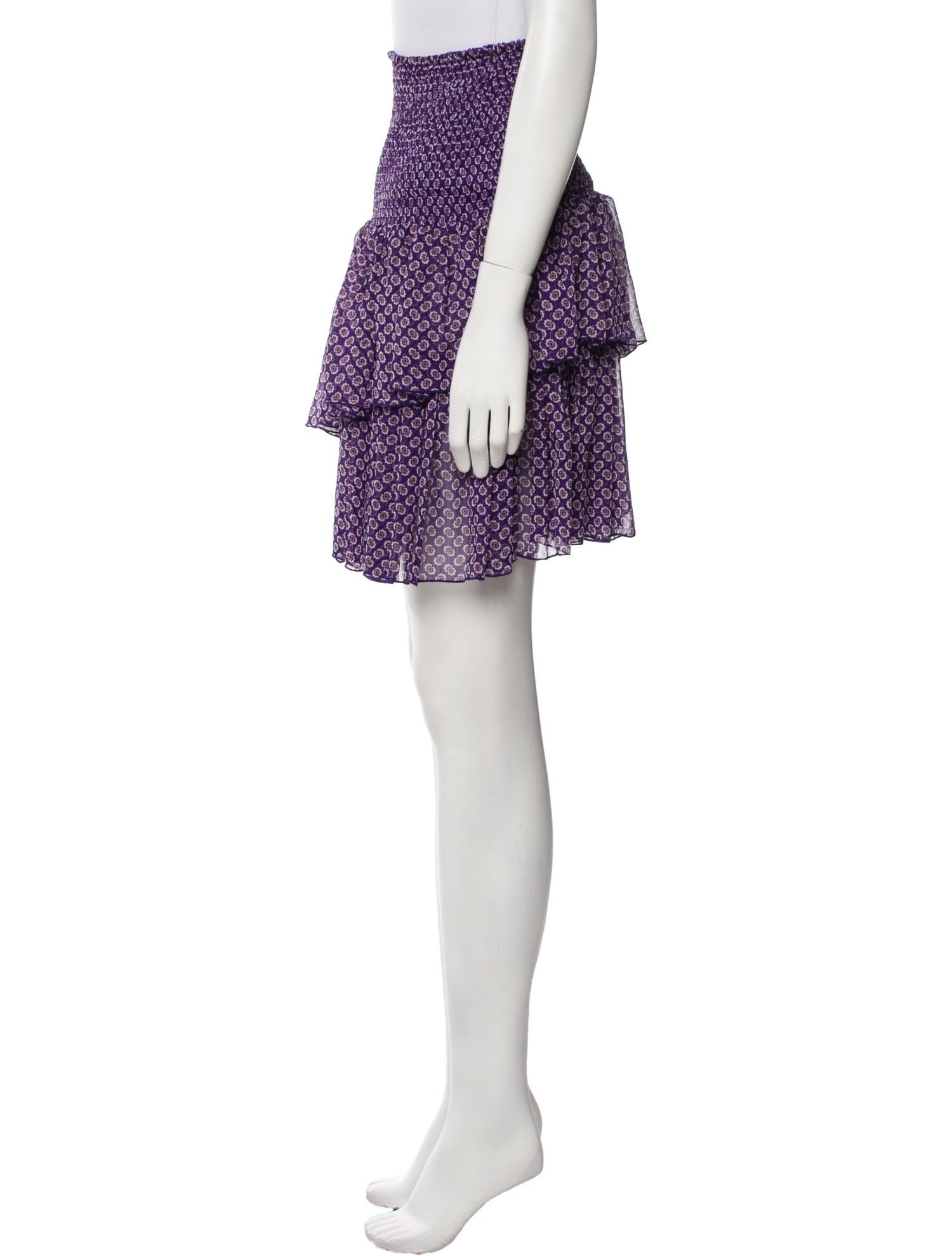 Maje Floral Print Knee-Length Skirt