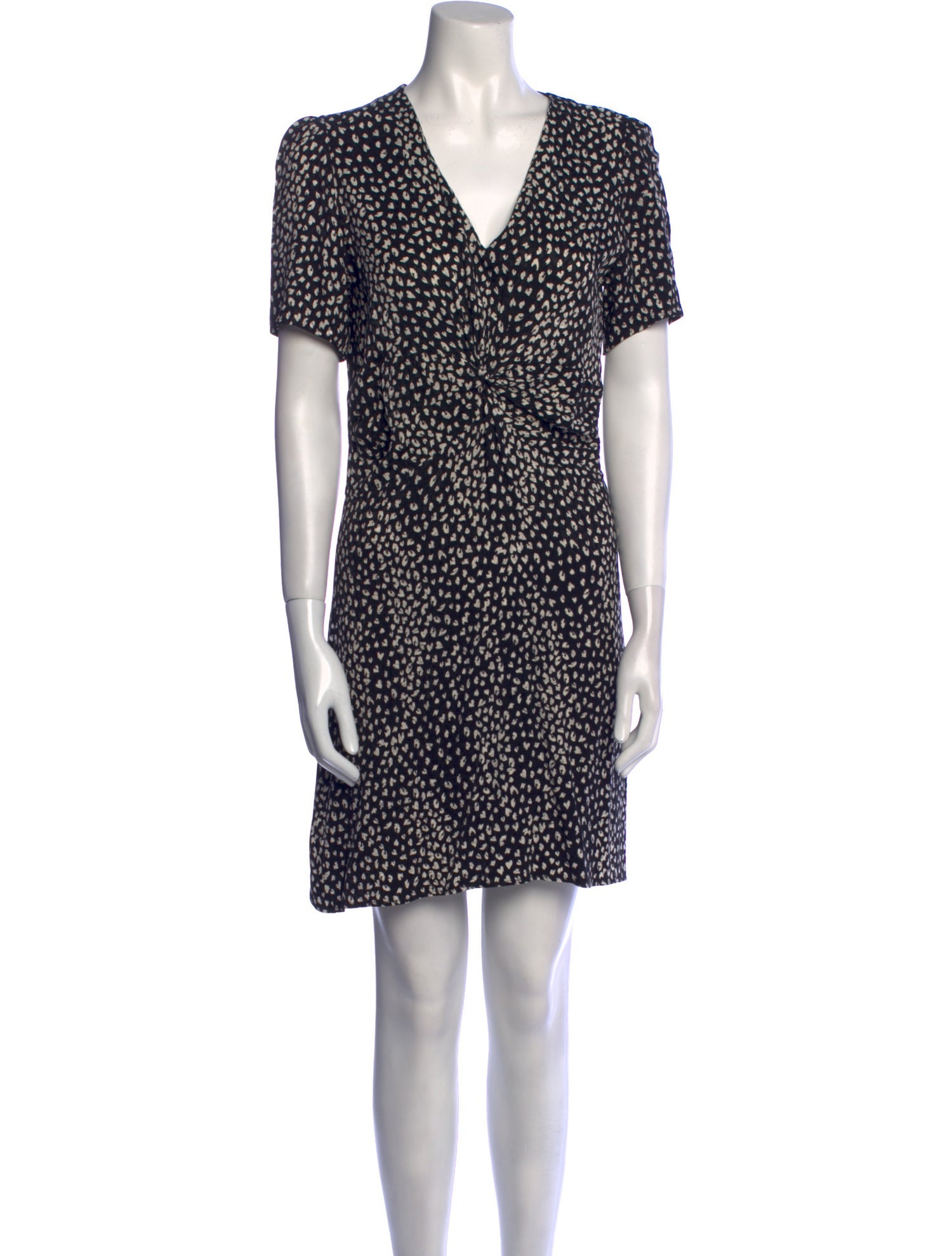 Maje Polka Dot Print Mini Dress