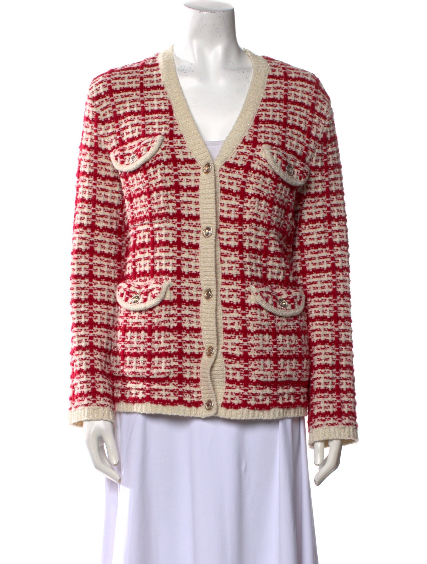 Maje Striped V-Neck Sweater