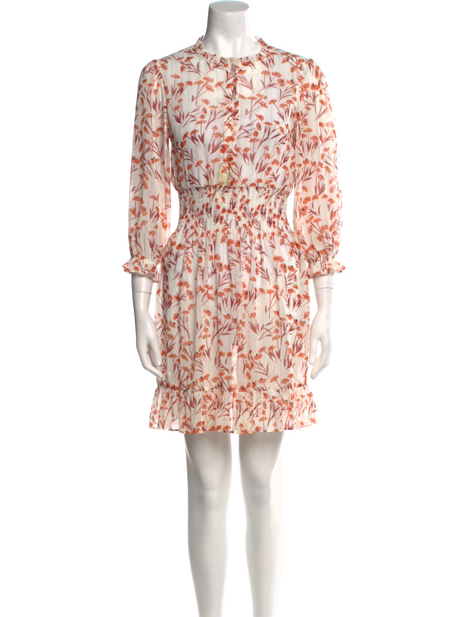 Maje Floral Print Mini Dress