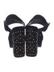 Maje Velvet Studded Accents Slingback Sandals