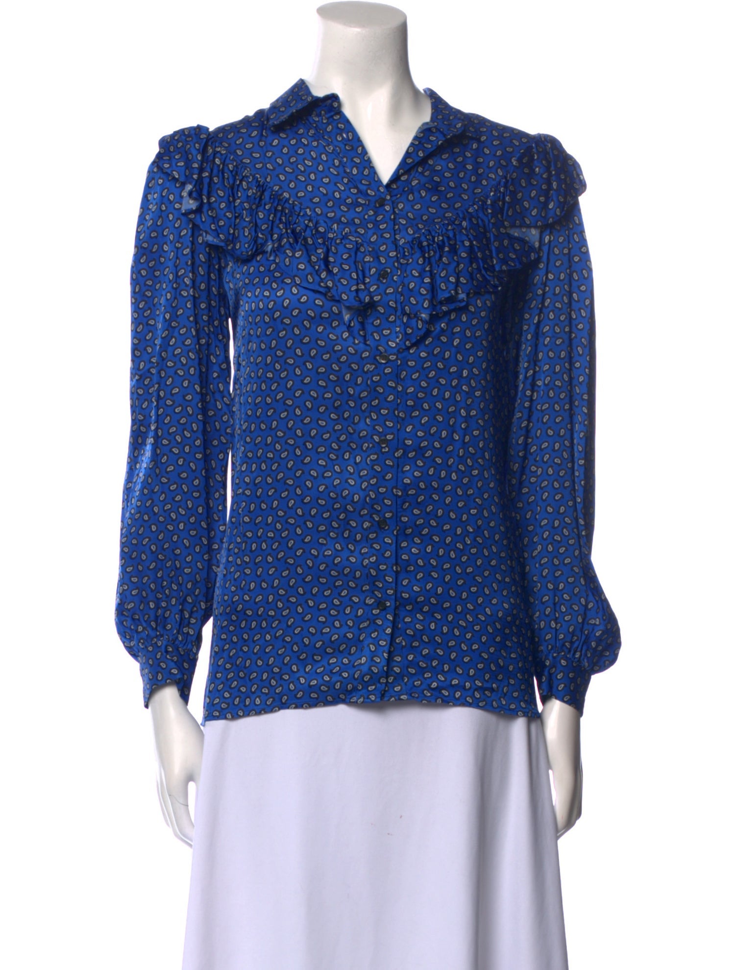 Maje Printed Long Sleeve Blouse w/ Tags
