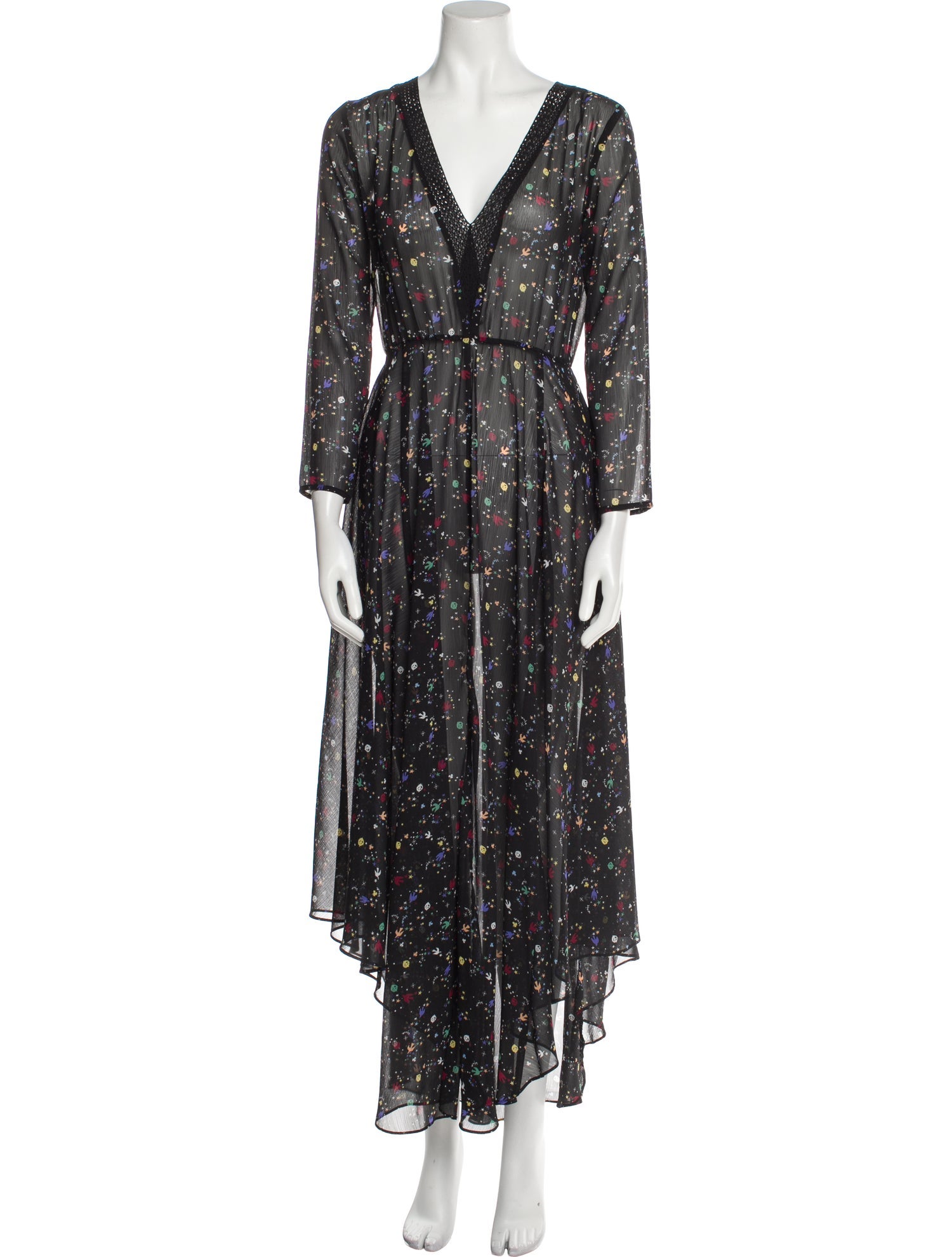 Maje Floral Print Long Dress w/ Tags