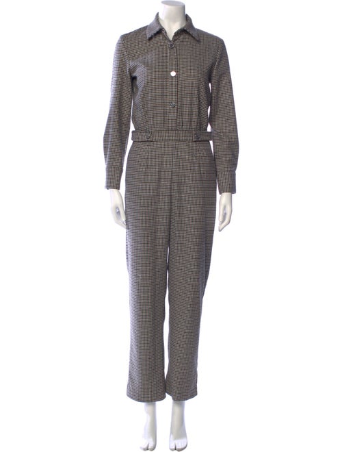 Maje Plaid Print Jumpsuit