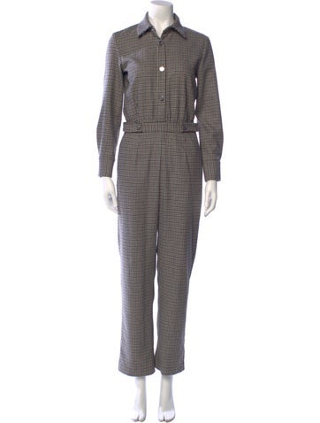 Maje Jumpsuits and Rompers Plaid Print Jumpsuit S
