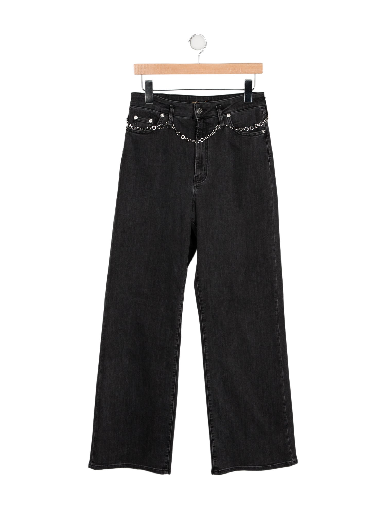 Maje High-Rise Wide Leg Jeans