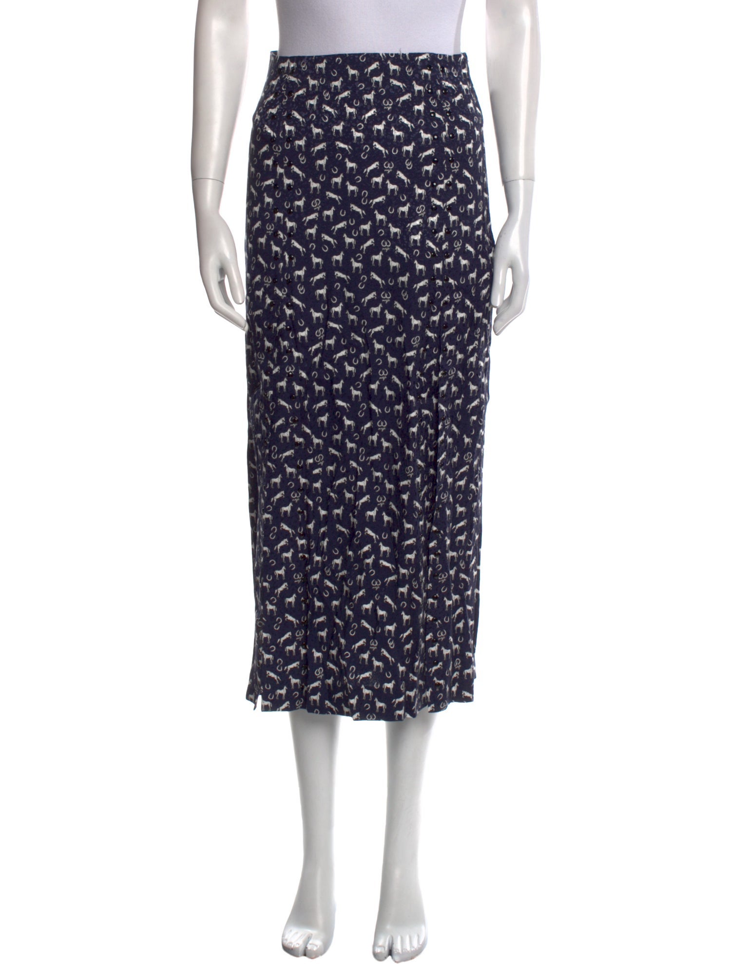 Maje Printed Midi Length Skirt w/ Tags