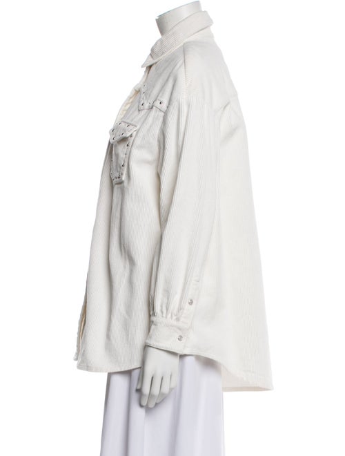 Maje Striped Denim Jacket